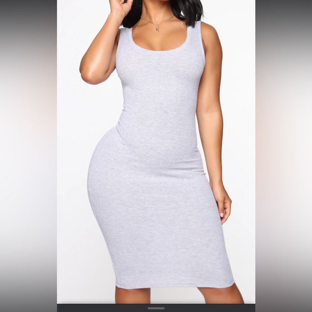 Heather Grey Midi Dress Size M